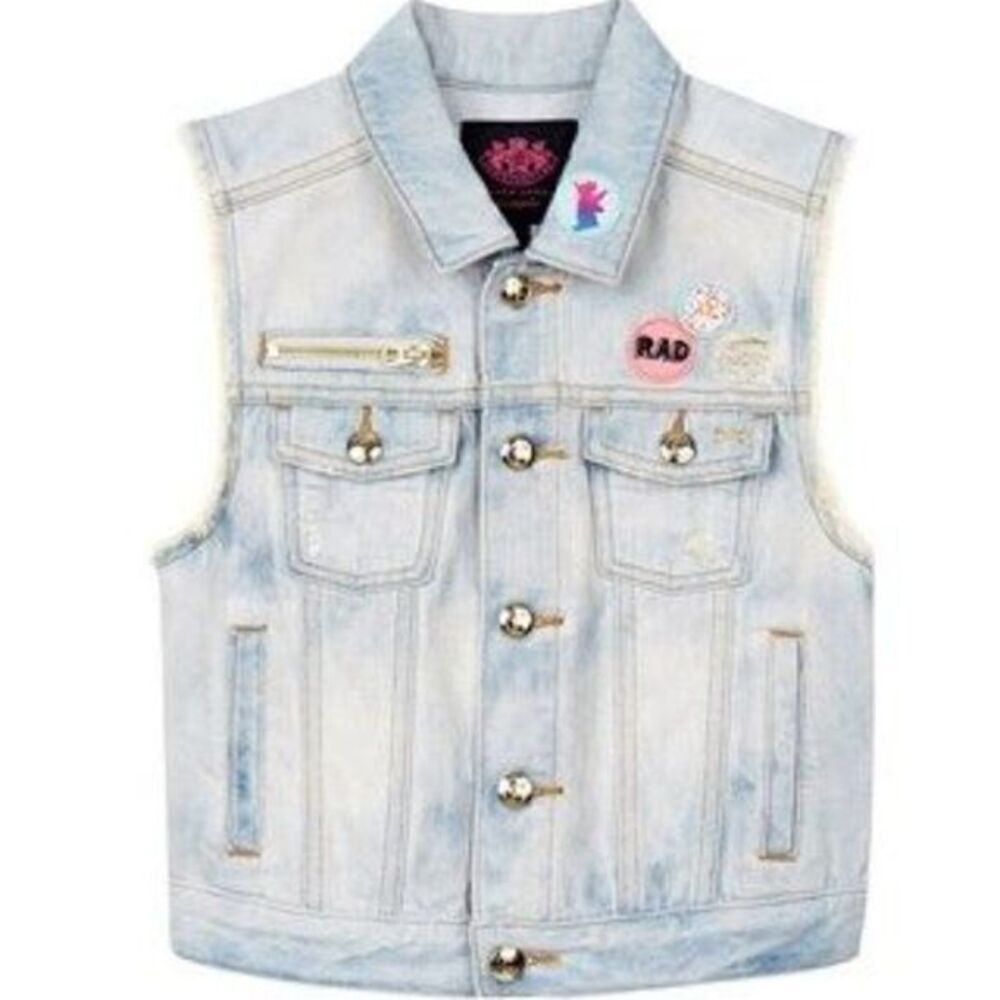 Juicy Couture NWT Denim Tie Dye Vest